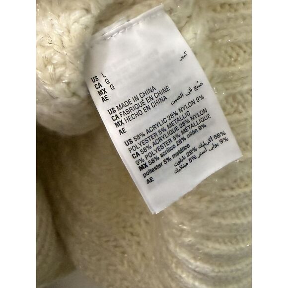 ON 34th, Cream Chunky Knit Sweater, Size Large (NWT) - Picture 5 of 5